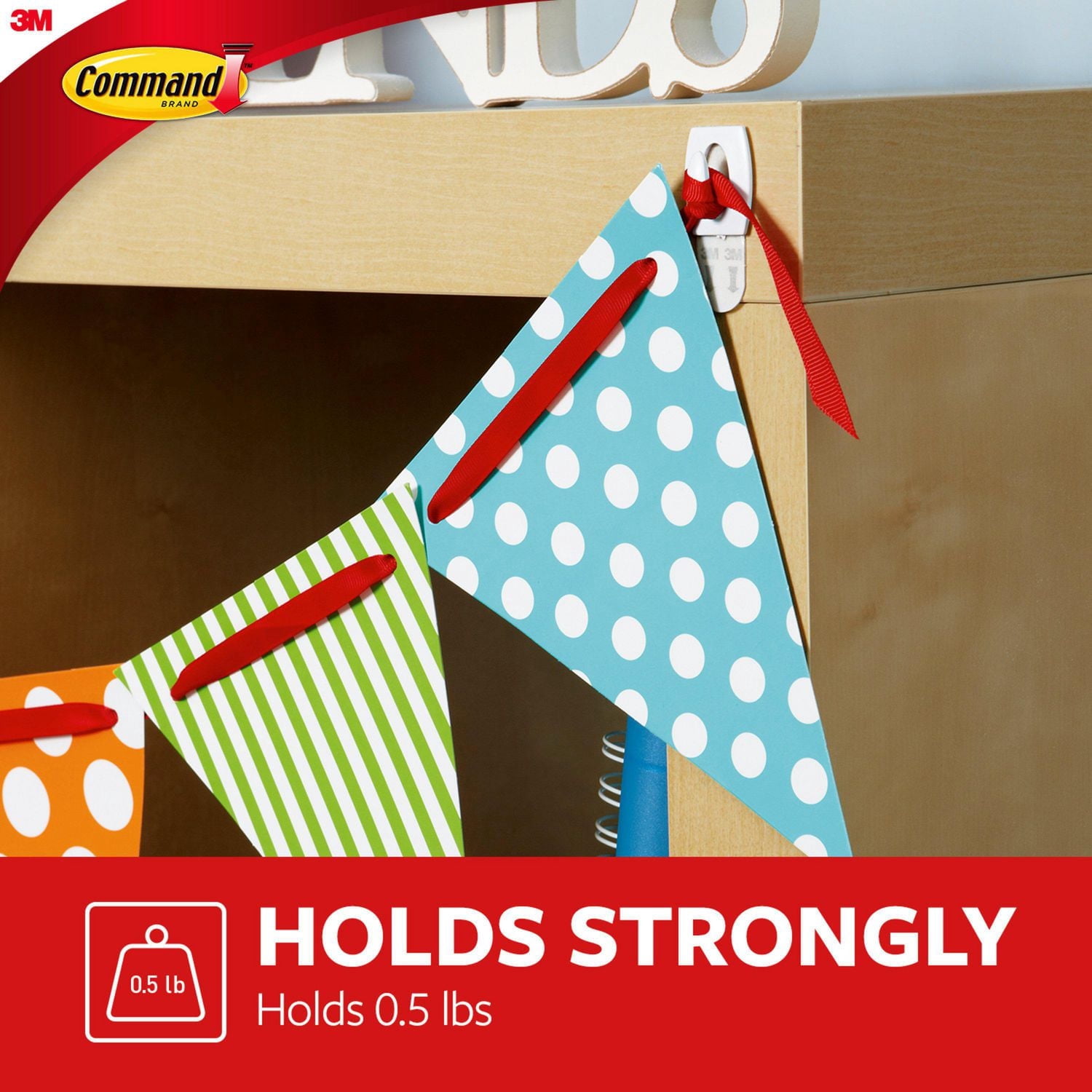 Command Mini Hooks 17006C, White, 12 Hooks, 16 Adhesive Strips