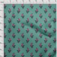 thumbnail image 3 of oneOone Georgette Viscose Fabric Leaves & Floral Block Decor Fabric Printed BTY 42 Inch Wide, 3 of 5
