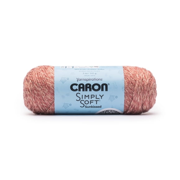 Laine acrylique Caron® Simply Soft Sunkissed™ n° 4, grosseur moyenne, coloris orange, 141 g (5 oz), 226 m (248 yards)