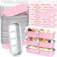 thumbnail image 1 of 100 Pack Mini Loaf Pans with Lids and Spoons Sealing Sticker, 6.8oz Mini Cake Pans for Baking, Disposable Mini Aluminum Foil Loaf Pans, Pink Mini Loaf Baking Pans, Small Cake Containers with Lids, 1 of 7