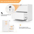 thumbnail image 3 of AOBABO 28" Locking 2 Drawer Metal Filing Cabinet, Fully Assembled, White, 3 of 7