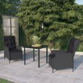 thumbnail image 1 of vidaXL 3 Piece Garden Dining Set Dark Grey, 1 of 4