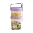 thumbnail image 1 of Portable Breakfast Cup Set: 560ml + 360ml For Fruits Oats Yogurt Milk & | Leftover Containers Kitchen Canisters Pantry Containers with Lids Airtight Garlic Container Little Containers with Lids, 1 of 2