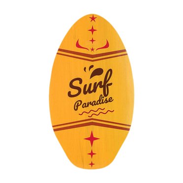 Lipstore Wooden Skimboard, Bodyboard with High Gloss Finish, Lightweight Skim Board Portable Sand Board for Shallow Water Adults Teens 30 Inch