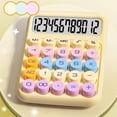 thumbnail image 4 of Mini Desktop Calculator 12-Digit LCD Display | Basic Standard Pocket Size Calculator for Home School Office Kids | Dopamine Round Keys | Battery Powered | Non-Slip Gradient Design, 4 of 6