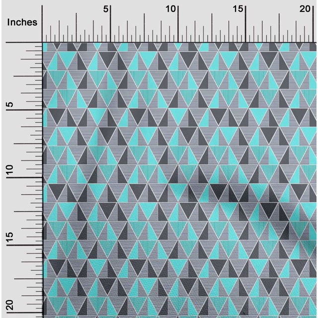 oneOone Cotton Poplin Fabric Triangle Geometric Fabric Prints By Yard 56 Inch Wide
