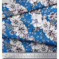 thumbnail image 3 of Soimoi Rayon Fabric Leaves & Flower Floral Decor Fabric Printed Yard 56 Inch Wide, 3 of 3