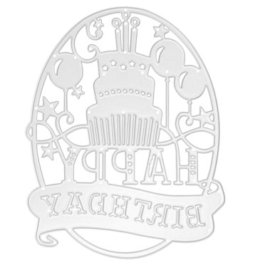 CIMAXIC Birthday Cutting Die Craft DIY Template Cutting Die Cut Stencil Birthday Making Cut Die DIY Cutting Mold,5"X3.94"X0.04"