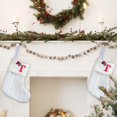 thumbnail image 4 of Fridja 8 Inch Mini Initial Christmas Stocking Monogram Embroidered Christmas Stocking White Knitted Small Christmas Stocking Decorations for Fireplace Mantle Christmas Wall, 4 of 5