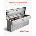 thumbnail image 4 of KFFKFF Truck Bed Tool Box, Heavy Duty Aluminum Tool Box with Tread Patterns, Storage Toolbox Chest Organizer with Lock and Key, 4 of 9