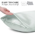 thumbnail image 4 of PiccoCasa Set of 2 Queen Satin Pillowcase Durable&Soft Enveloped Gray, 4 of 7