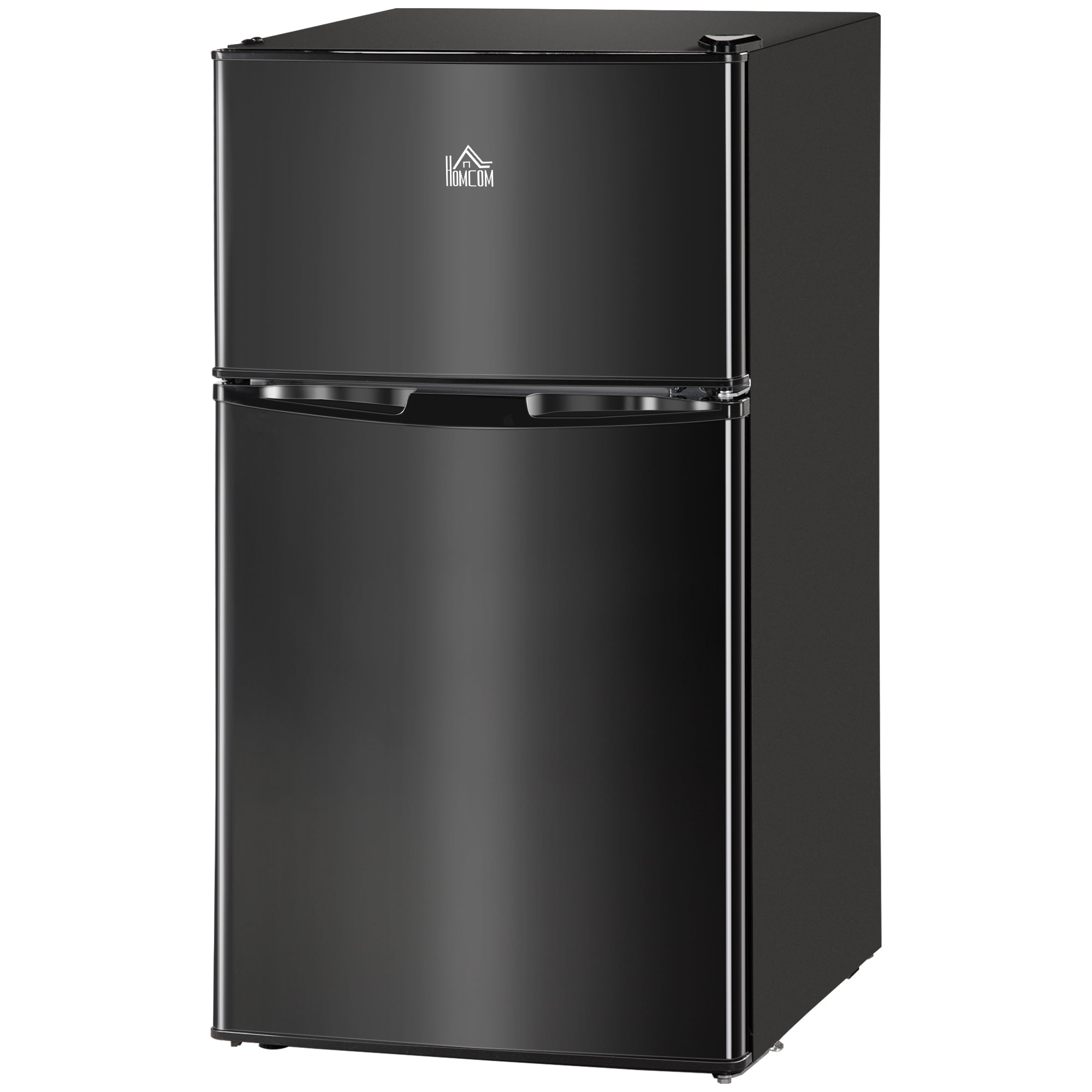 CoSoTower 3.2 Cu Ft Compact Refrigerator, Mini Fridge with Freezer, Adjustable Shelves and Reversible Doors for Bedroom, Black