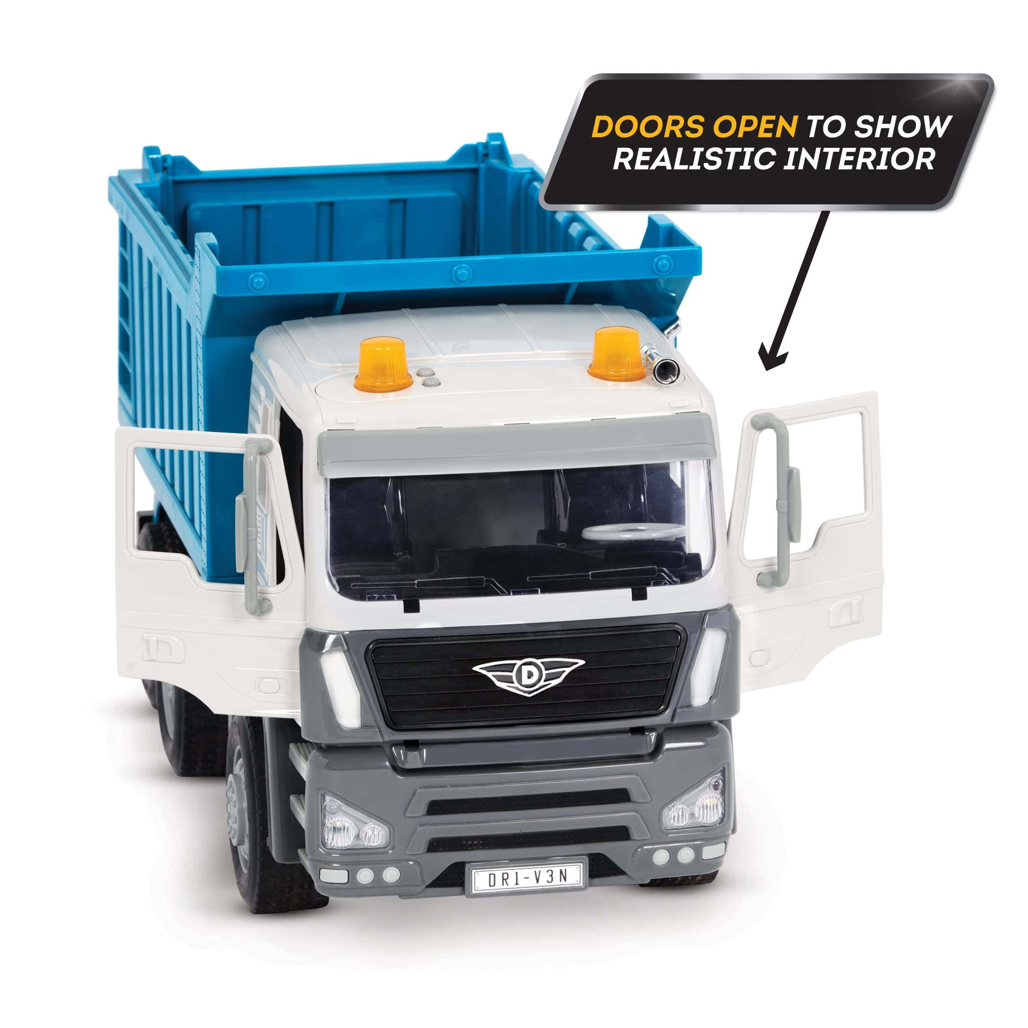 DRIVEN by Battat Dump Truck, 21 inches Large Toy Construction Vehicle