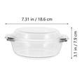 thumbnail image 2 of UPOUART Glass Casserole Dish Transparent with Lid Heat Resistant for Housewarming Gift 1Set, 2 of 8