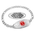 thumbnail image 1 of MedicEngraved Stainless Steel Custom Medical Alert Bracelet - 5mm Figaro Link, 1 of 8