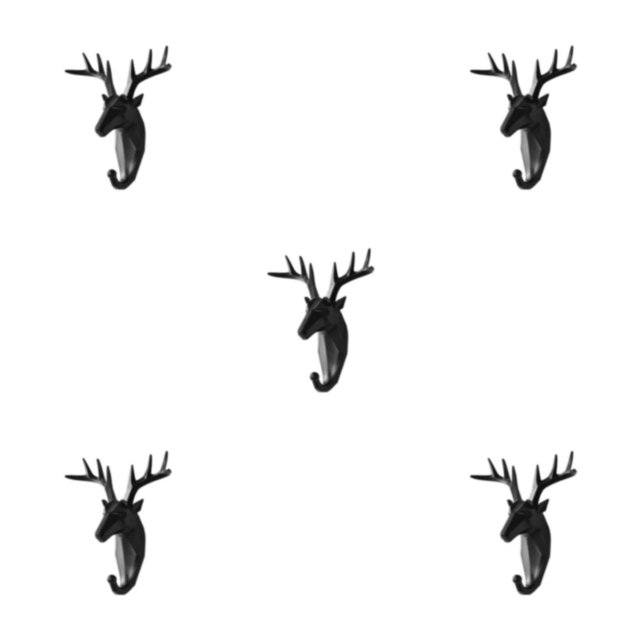 Wweixi Coat Hooks Easy To Install And Wide Application For Added In Daily Life black (deer) 5Set