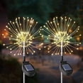 thumbnail image 4 of Renjiang Solar Garden Lights Solar Firework Lights, 90 LED Solar Powered String Light 2 Modes Twinkling Solar Lights for Garden, Wedding, Party, Patio, 4 of 9