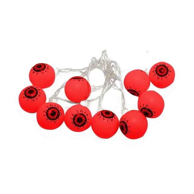 Amzcrzy Ghost Eye String Light Halloween Ghost Eye Led String Light Battery Box Courtyard Party Horror Ghost House Decoration Ghost Eye Light String Halloween Decor Garden Decor