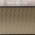 thumbnail image 3 of 74.8" Rectangular Outdoor Patio Dining Table for 8, Weather-Resistant HDPE Wood-Like Top & Aluminum Frame, Natural Wood and Black Garden Table for Backyard, Poolside, and Porch, 3 of 7