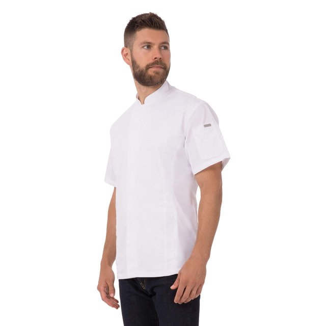 Chef Works Manteau de Chef pour Homme Bristol Signature Series, Blanc, Grand