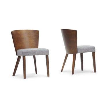 Baxton Studio Sparrow Chaise de Salle à Manger, Brun (Ensemble de 2)