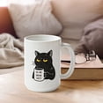 thumbnail image 3 of MTBLYS Sarcastic Black Cat Coffee Mug Is He Dead Yet Funny Cup 11 Oz Ceramic Funny Cat Lover Gift Kitchen Office Use, 3 of 9