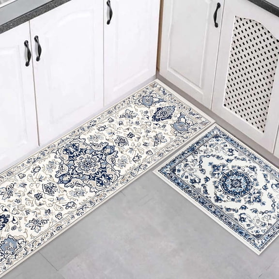 Binwennn Couvertures de Canapé pour Salon Tapis de Classe Tapis Épais Tapis Tapis de Cuisine et Ensemble de Tapis 2 Pcs Cuisine Maison Tapis de Sol d'Hiver Décoration de Sol