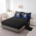 thumbnail image 3 of YST Football Bedding Comforter Set Sports Theme Black Navy Blue Polyester Comforter & Duvet Type, Twin (7 Count), 3 of 4