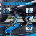 thumbnail image 5 of Toytexx 1.5-Ton Hydraulic Floor Jack, Low Profile Steel Car Jack with 360° Rotating Saddle and Rear Swivel Casters, 5 of 5