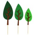thumbnail image 1 of Coxeer Cake Topper Set Felt Plant Cute Cake Pick Cupcake Decoration Stick for Birthday, 1 of 10
