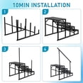 thumbnail image 2 of Bingirl 4 Step RV Stairs with Handrail, RV Steps Ladder Hot Tub Steps, Portable Metal Camper Steps Mobile Home Stairs with Non-Skid Tapes for Mobile Home, Travel, Camper, RV, 2 of 7