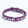 thumbnail image 1 of ROTTERDAM Os Collier pour Chien en Cuir Os à Rangée Simple, 1 of 3