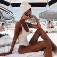 thumbnail image 1 of Black One Piece Swimsuits for Women Solid Color Black Swimsuit Bright Solid Color, 1 of 5
