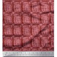 thumbnail image 1 of Soimoi Red Modal Satin Fabric Brush Stroke Abstract Decor Fabric Printed Yard 42 Inch Wide, 1 of 3