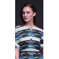 thumbnail image 3 of Bimba Rayon Geometric Ikat Ladies Long Gown Boho Beach Cocktail Party Maxi SlitDress-Large, 3 of 6