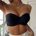 thumbnail image 1 of Bras for Women, Womens Transparent Invisible Bra With Strapless Back And Three Rows Of Buckle Underwear, 1 of 6