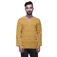 thumbnail image 1 of Atasi Traditional Short Kurta For Men Keyhole Neck Casual Cotton SlubShirt, 1 of 1