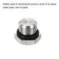 thumbnail image 5 of Unique Bargains M12x1.5 Male Plug Stainless Steel Thread Hex Head Socket Pipe Fitting with Sealing Rubber Ring 3 Pack, 5 of 5