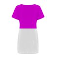 thumbnail image 4 of Robe Décontractée pour Femmes à Blocs de Couleur Imprimée à Manches Courtes et à Col Rond, 4 of 5