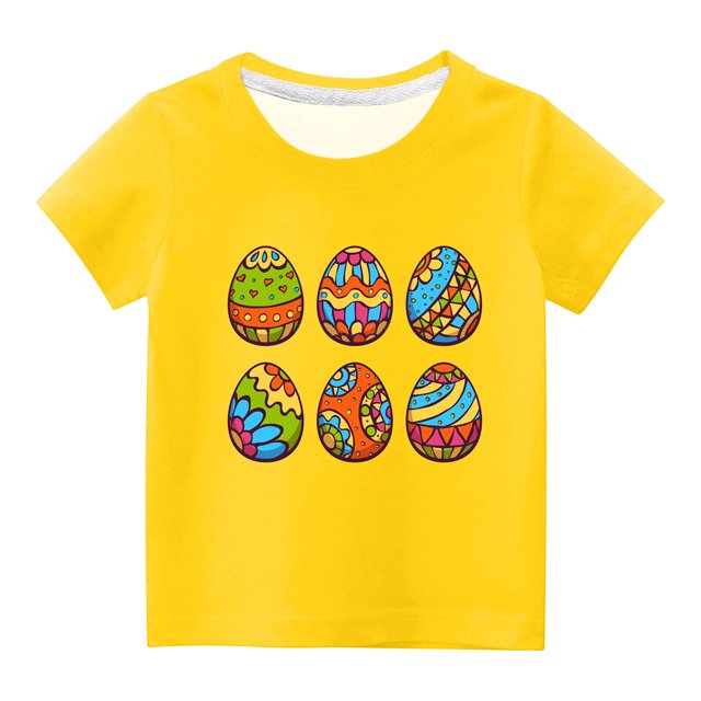 Chemises pour Filles Tout-Petits Enfants Garçons Filles Mignon Col Rond Imprimé Manches Courtes Haut