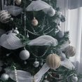 thumbnail image 4 of Meitianfacai New Noël Tree Decoration Mesh Ribbon Noël Decorations Hangings Silk Mesh, Silver, 4 of 6
