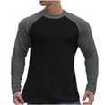 thumbnail image 2 of RXIRUCGD Pull Décontracté Mode pour Hommes Couleur Unie Manches Longues Col Rond, Noir, Taille : m, 2 of 5