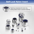 thumbnail image 4 of Uxcell 50-Pack Metric Nylon Insert Hex Lock Nuts, M6 x 1mm Thread 304 Stainless Steel Self-Locking Locknuts for Industrial, 4 of 7