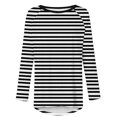 thumbnail image 4 of Birdeem Hauts pour Femmes Décontractés Été Manches 3/4 Femmes Décontractées Manches Longues Col Rond Hauts Blouse Ample Imprimé Graphique Chemise Hauts et Blouses Été, 4 of 5
