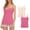 Hot Pink, variant on Women's Removable Padded Bras 2-Pack, Adjustable Strap Wirefree Light Support Bra and Camisole for Yoga, Lounge, Everyday Wear