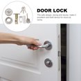 thumbnail image 3 of IFANLANDOR 1 Ensemble Bouton de Porte Intimité Acier Inoxydable Argent Usage Domestique pour Chambres, 3 of 4