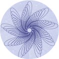 thumbnail image 1 of Ahgly Company Tapis Rond Lavable en Machine Intérieur Transitionnel Bleu Lavande, 3 Pieds Rond, 1 of 7