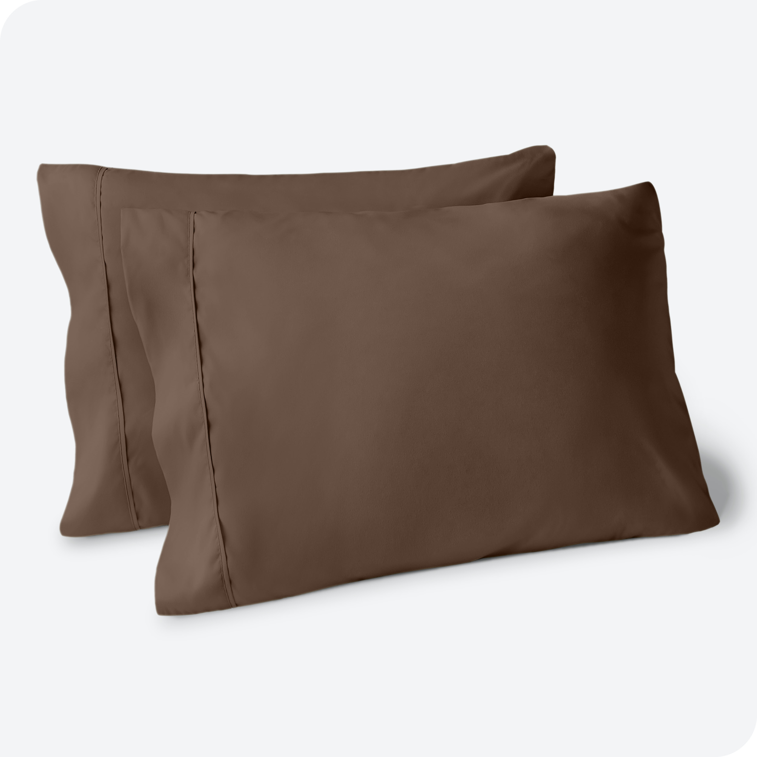 Bare Home Pillowcase Set - Premium 1800 Collection - Double Brushed - Ultra Soft - Standard Size, Cocoa, 2 Count