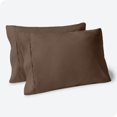 thumbnail image 1 of Bare Home Pillowcase Set - Premium 1800 Collection - Double Brushed - Ultra Soft - Standard Size, Cocoa, 2 Count, 1 of 7