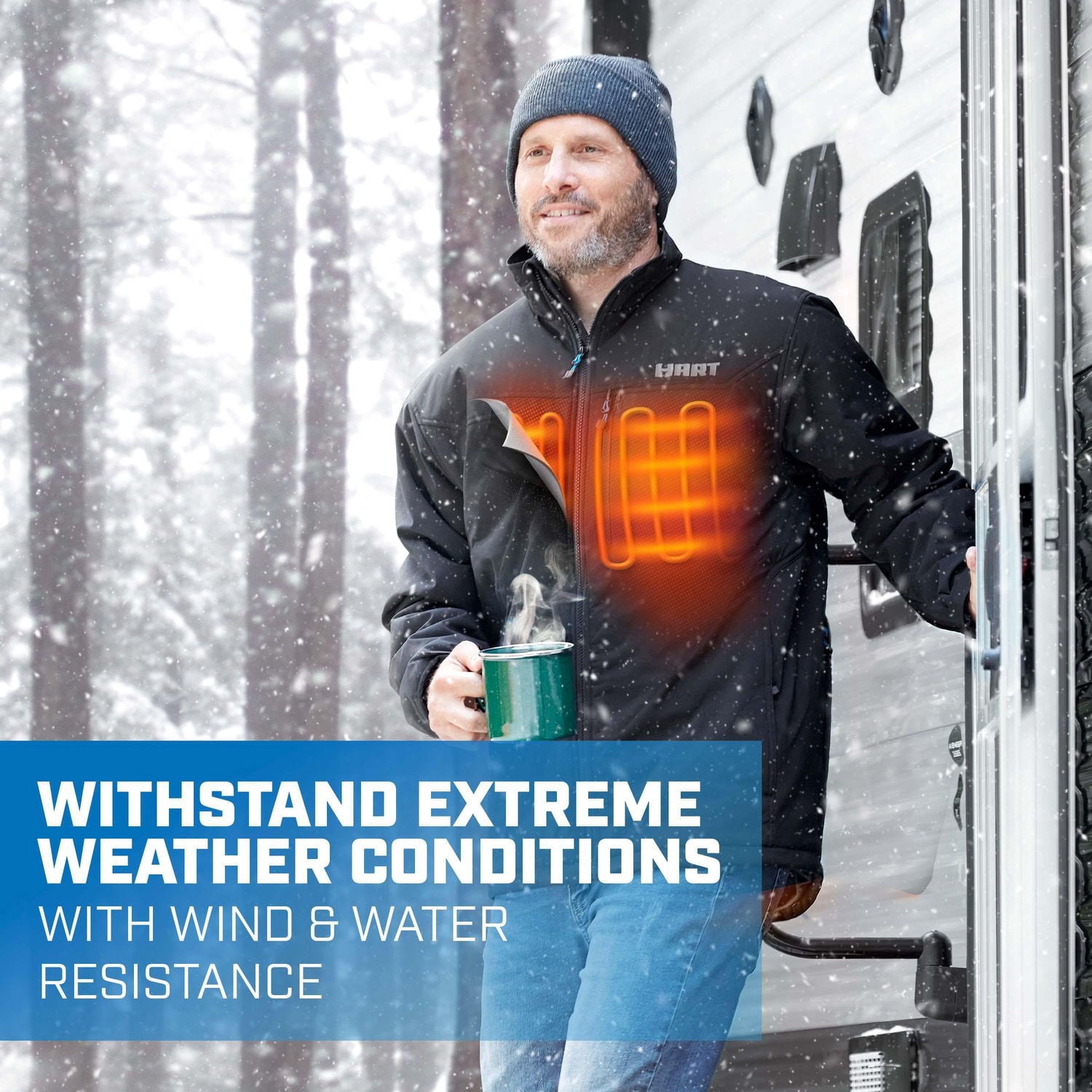 HART 20-Volt Men's Heated Medium-Duty Jacket Kit, Realtree Xtra Camouflage